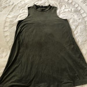 Army Green Suede Dress